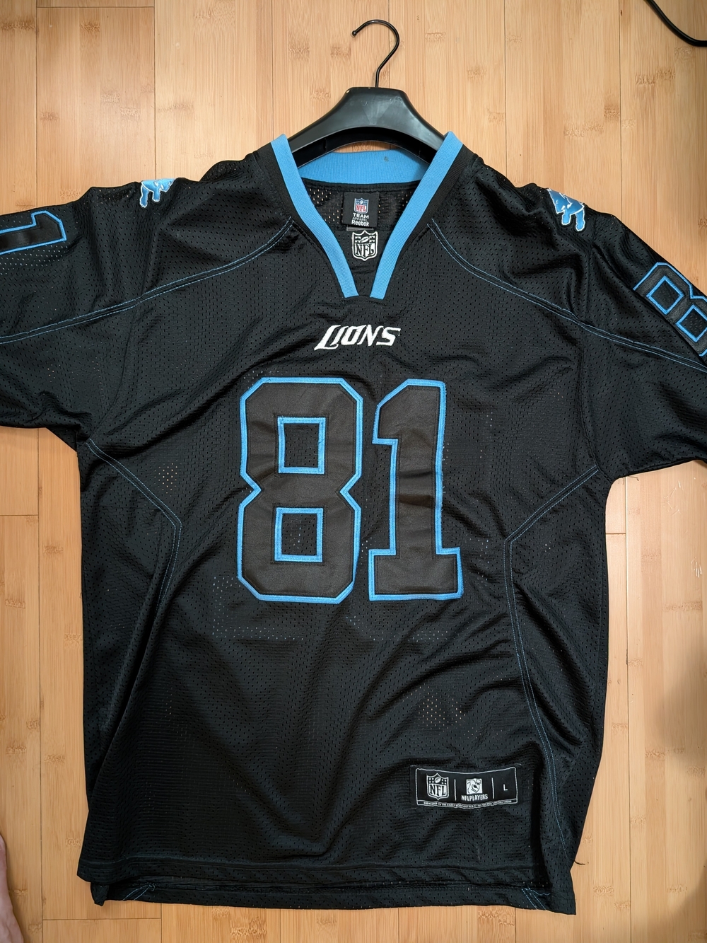 Auth. NFL Detroit Lions Calvin Johnson Jersey (Black Alt)